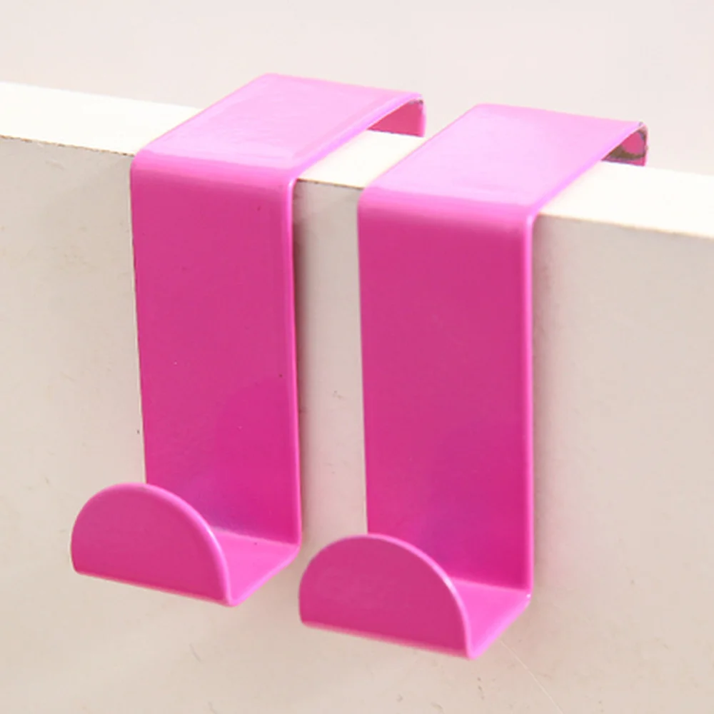 2pcs Iron Stainless Steel Door Hooks Kitchen Hanging Clothes Hanger on Wardrobe Back Type Strong Practical Home Organizer | Дом и сад