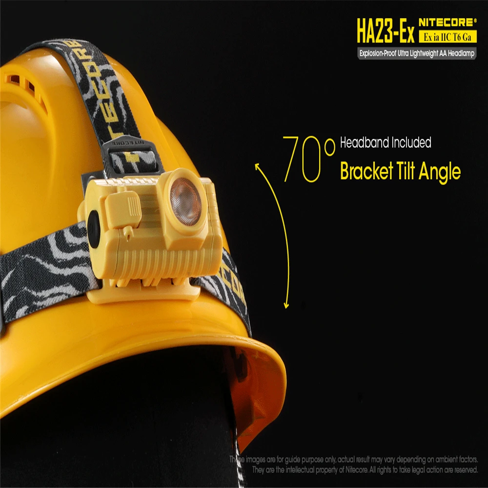 Налобный фонарь NITECORE HA23-Ex взрывозащищенный ультрасветильник белый свет XP-G