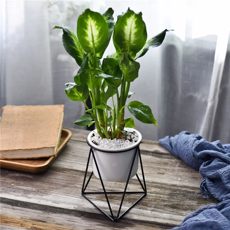Скандинавский цветочный горшок геометрический Железный Держатель