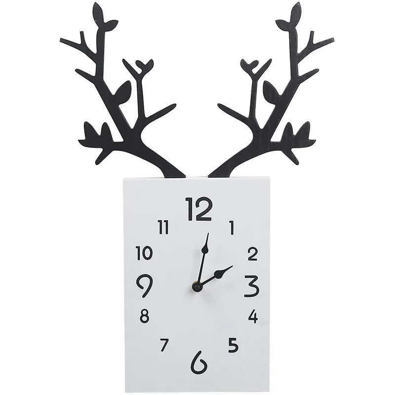 

Nordic ins style room living room bedroom wall wall wall decoration creative wall pendant wooden wall clock
