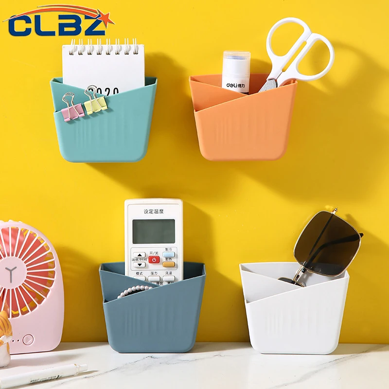 

Small Items Storage Box Wall Mounted TV Remote Control Mobile Phone Cotton Swab Container Jewelry Organizer Case Household Stora