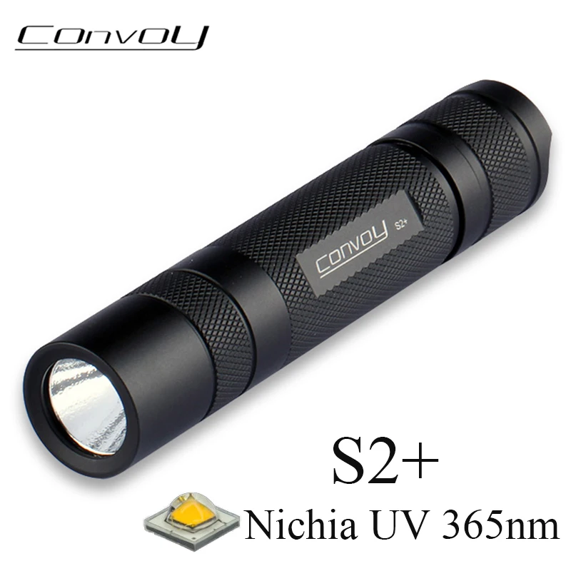 Convoy S2+ with Nichia UV 365nm UV Torch flashlight Fluorescent Agent Detection Ultraviolet Ultra Violet Powerful UV Fash Light