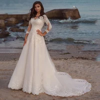 lace wedding dress short sleeve o neck plus size luxury lace appliques tulle cathedral train robe fluffy skirt