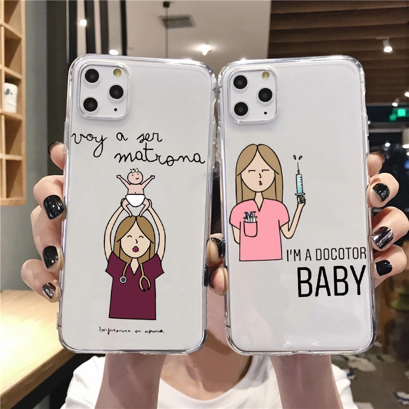 

Nurse Medical Medicine Health Heart TPU Soft Phone Case For iPhone 11Pro 12pro Max 6S7 8 Plus SE XS Max 12mini Cover