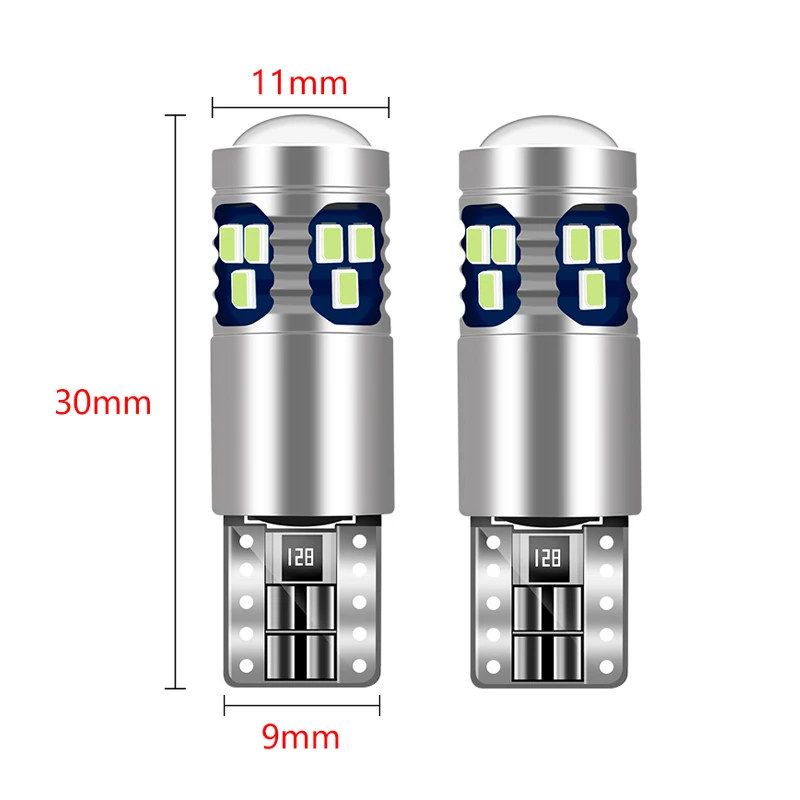 2 шт. T10 W5W 12V светодиодный лампы парковочные фары автомобиля Ширина ксеноновая