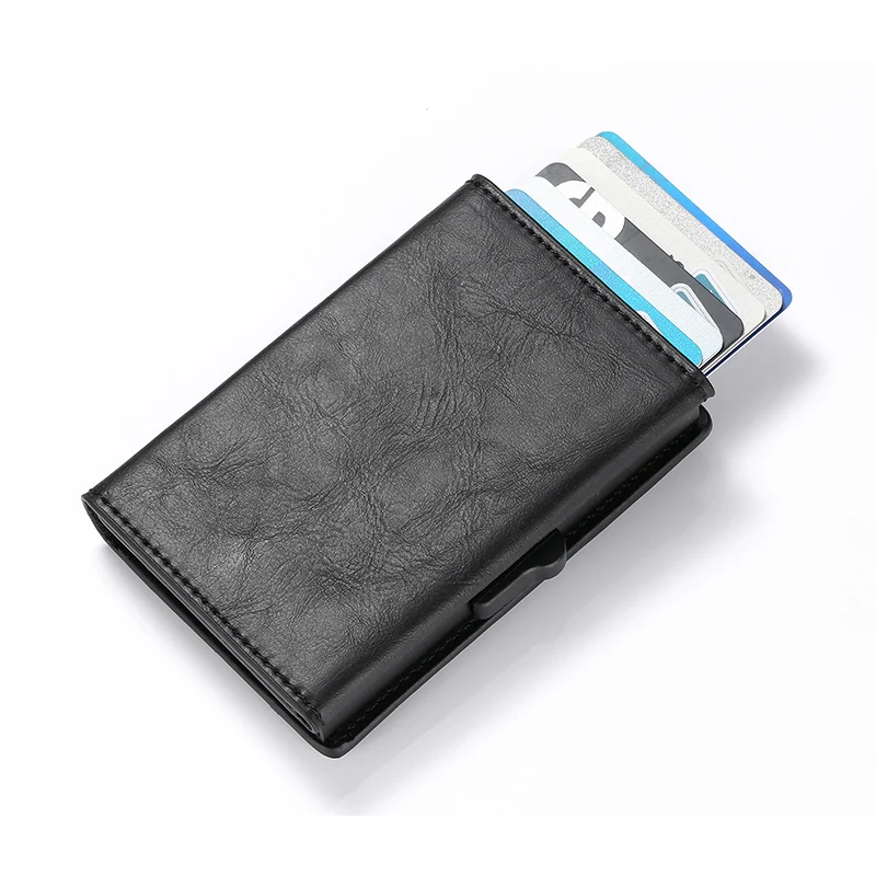 RFID Carbon Fiber Wallet PU Leather Card Case Single Box Smart Credit Holder 2019 New Arrival Coin Purse | Багаж и сумки