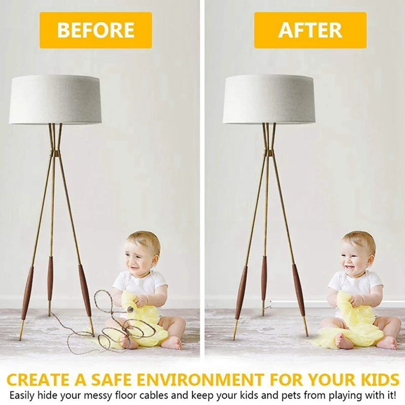 

3 Set CMC-03 Cord Cover Wall Cable Management System - Cable Hider Raceway Kit, 2 Set a & 1 Set B