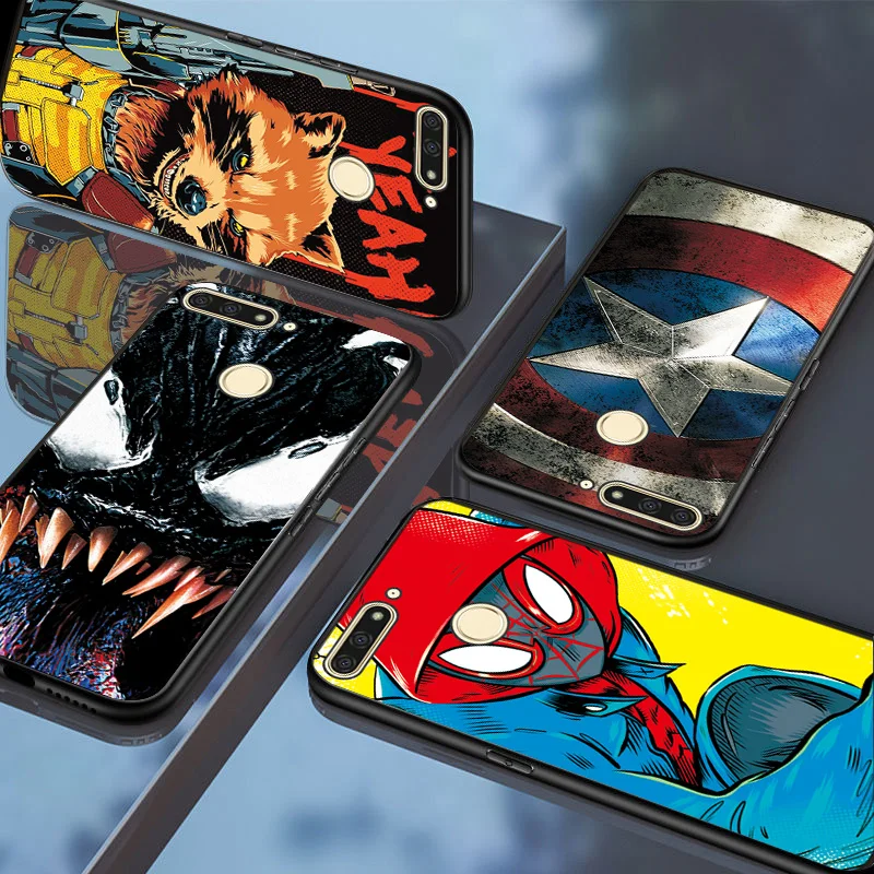 Для huawei P Smart Z Plus модный Venom ЧЕРНЫЙ чехол ТПУ для huawei Y9 Prime чехол для телефона Y5 Y6 Y7 Prime чехол s задняя крышка