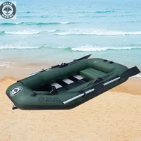 Single Portable 175 CM PVC Fishing Wear-resistant Wooden Floor Folding Inflatable Boat With All Accessories