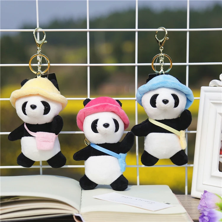 Брелок для ключей в виде куклы панды последняя модель плюшевый брелок женщин