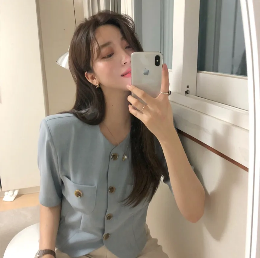 Корейский шикарный простой Свободный кардиган французского леса на весну/лето