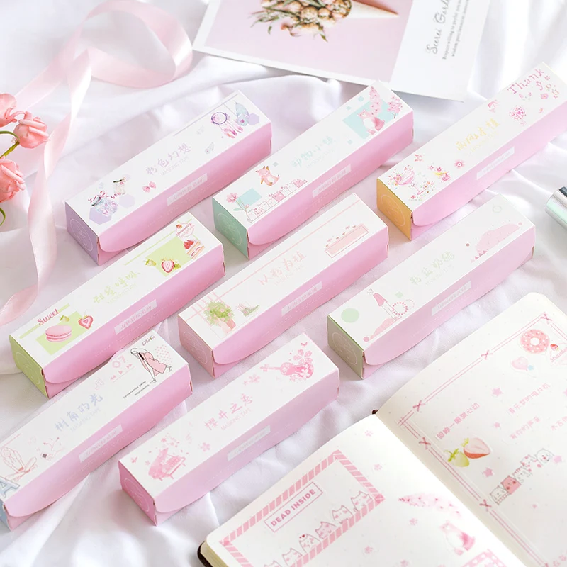 10 шт. Kawaii васи лента розовая маскирующая Лента Сделай Сам Скрапбукинг