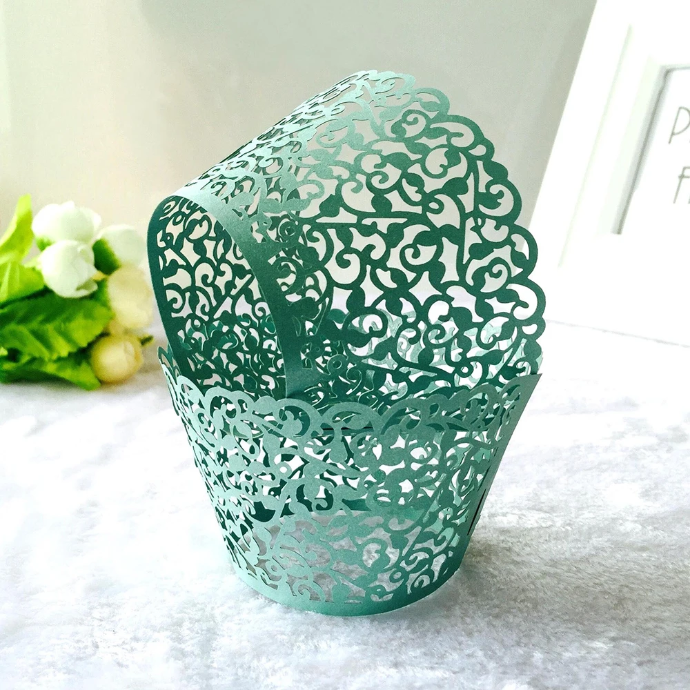 50 шт./компл. полые кекс Бумага чашки хороший подарок на день рождения свадьбу