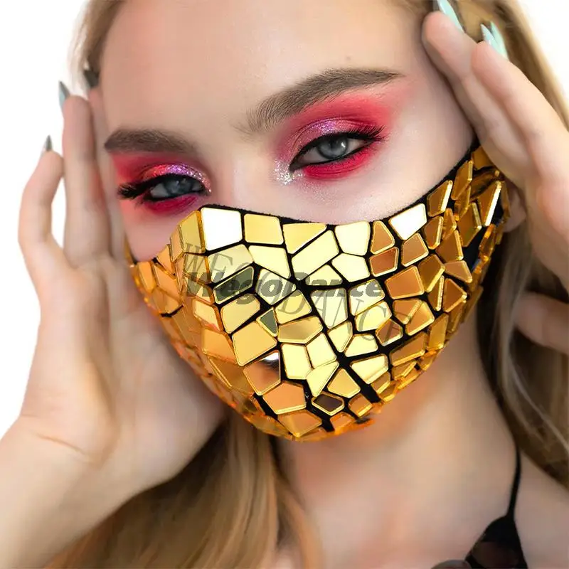 

Gold Silver Mirror Face Mask