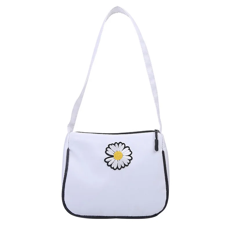 

Korean ins girl canvas bag 2020 new female bag simple small daisy shoulder messenger bag ladies hand bags bags