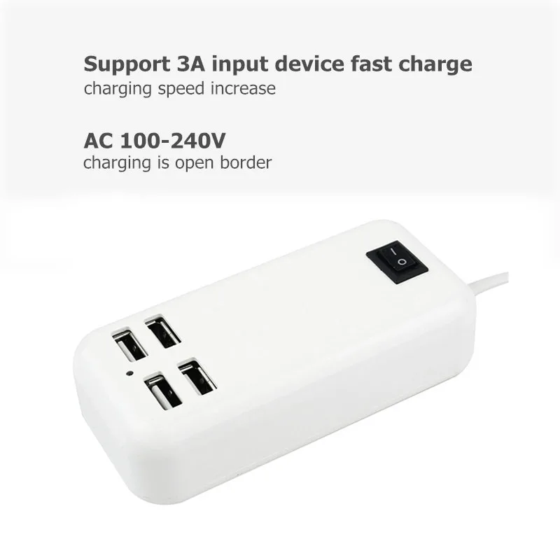 Зарядное устройство с 4 USB портами 15 Вт 3 А|Зарядные устройства для телефонов| |