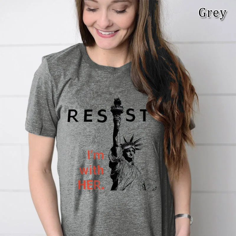 

Spot! Statue of Liberty street fashion women's short-sleeved cotton ladies T-shirt