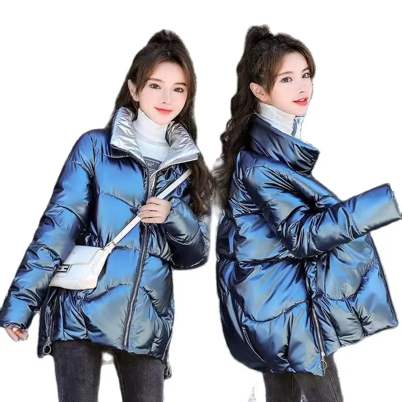 

Lusty Parka Women Short Winter Jacket Coat 2021 Female Loose Korean Cotton Padded Jacket Stand Collar Streetwear Fashion Coat