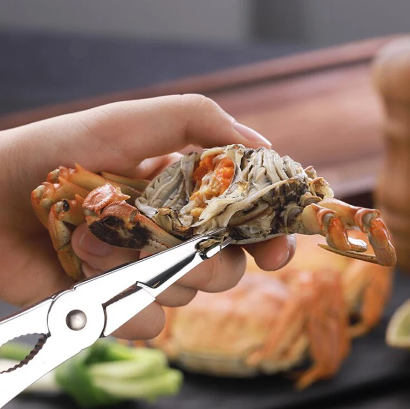 

Наборы приборов для морепродуктов Краб щипцы для наращивания волос иглы Набор из цинкового сплава в виде краба пилинг на креветку, лобстера...