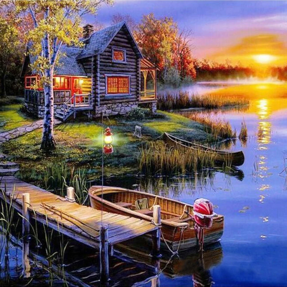 Кантри вилла ресторан расписанные вручную наборы по номерам украшения стены