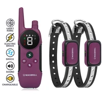 electric dog training collar pet remote control waterproof rechargeable vibration with lcd display suitable for all dog training