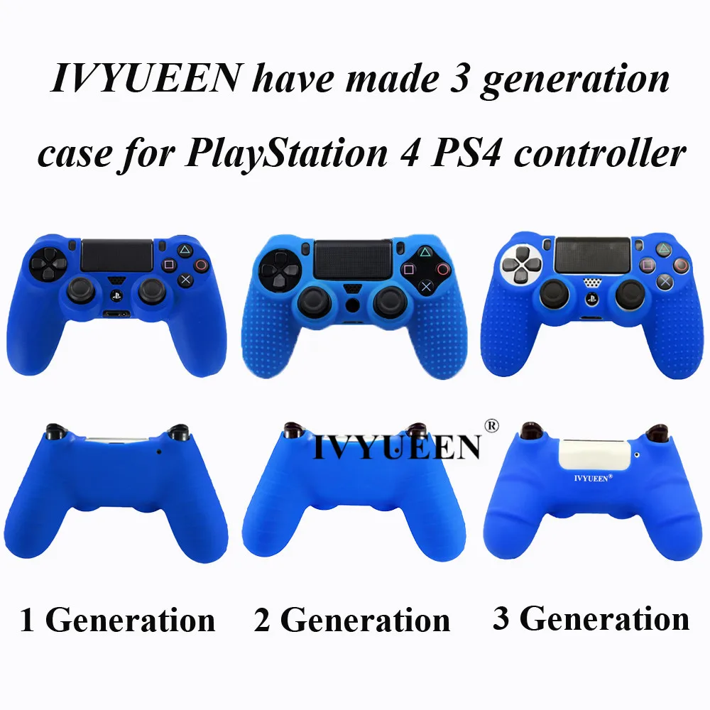 Фото IVYUEEN for PlayStation Dualshock 4 PS4 Pro Slim Controller Anti-slip Silicone Case Skin & 8 Analog Thumb Sticks Grip Cover Caps IVYUEEN for PlayStation Dualshock 4 PS4 Pro Slim Controller Anti-slip Silicone Case Skin & 8 Analog Thumb Sticks Grip Cover Caps