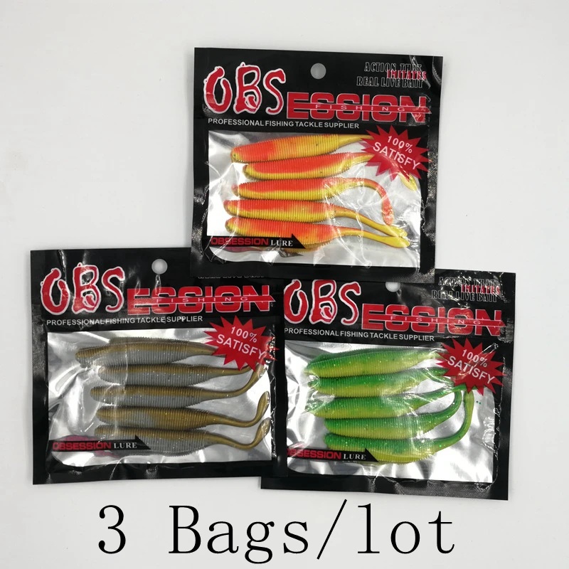 Obsession мягкая рыболовная приманка воблеры T Tail Paddle 3131 10 см/5g 5 шт./пакет