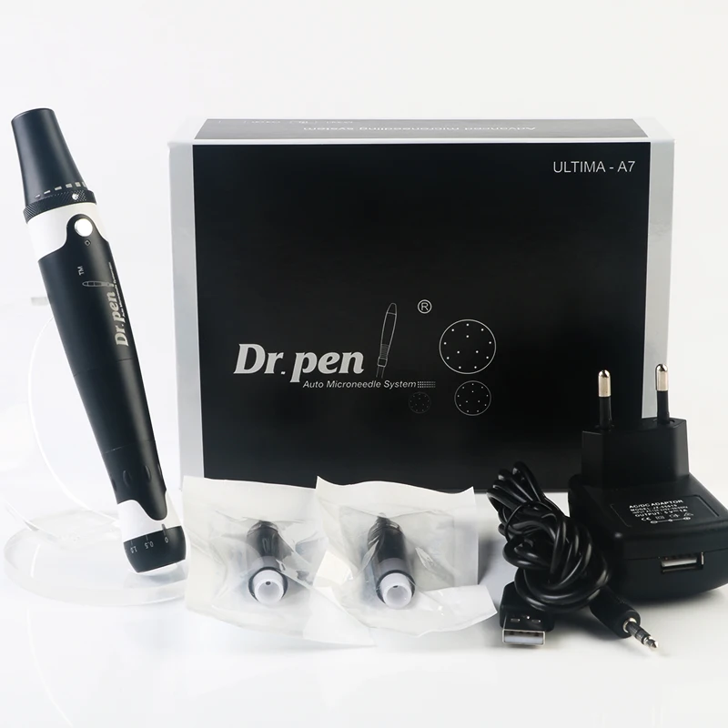 Newest Electric wired Dr. Pen Ultima A7 Microneedling Pen of 0.18mm thickness needle painless skin care kits