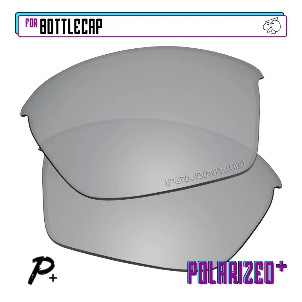 EZReplace Polarized Replacement Lenses for - Oakley Bottlecap Sunglasses - Silver P Plus