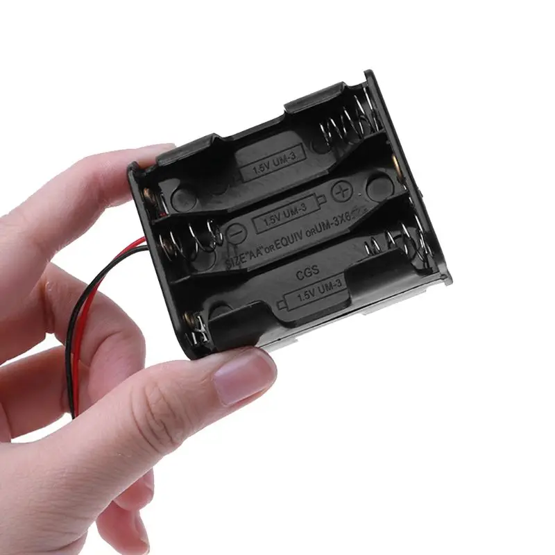 Зажим держатель 6AA 2A батарея для хранения 9 В DIY аккумуляторы коробка питания