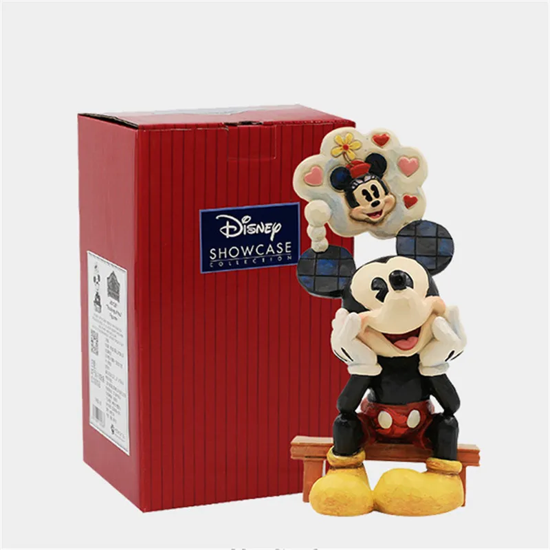 

Disney 18Cm Anime Figures Stock Mickey Doll Resin Model Ornaments Creative Puppets Peripherals Finished Goods Boxed New