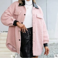 female coat turn down collar long sleeve jacket greatcoat with buttons for fall winter 2021