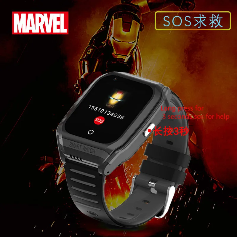 Детские часы с телефоном Disney Marvel оригинальные 4g сенсорный экран Gps