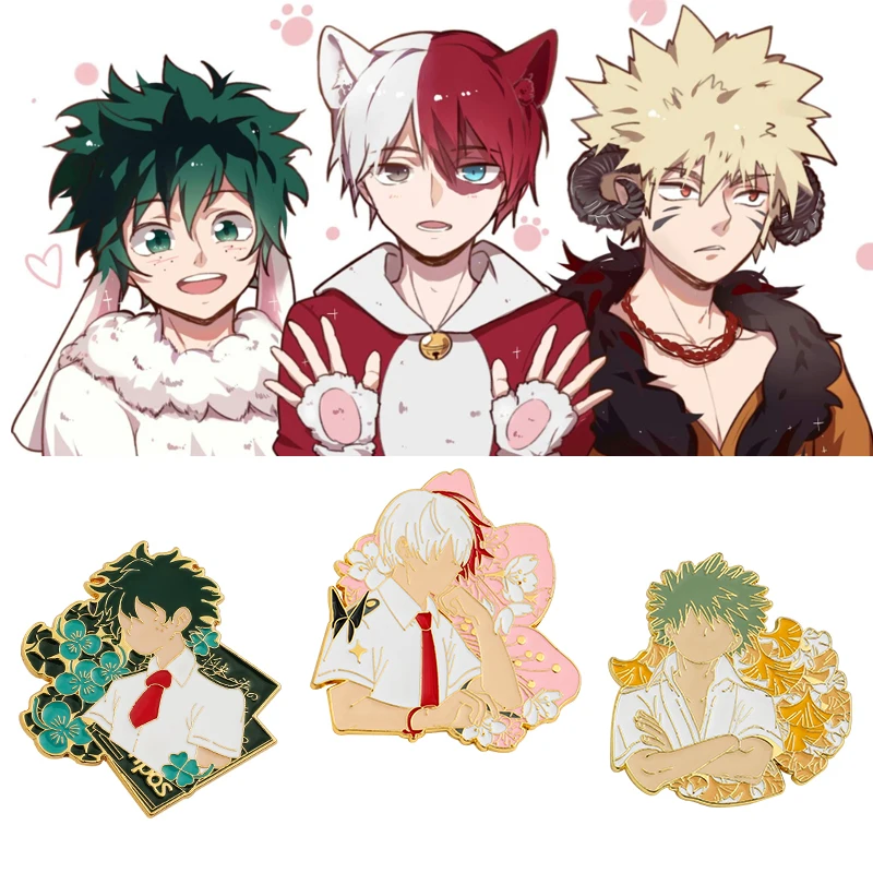 Эмалированные булавки в стиле аниме Моя геройская Академия значок брошь