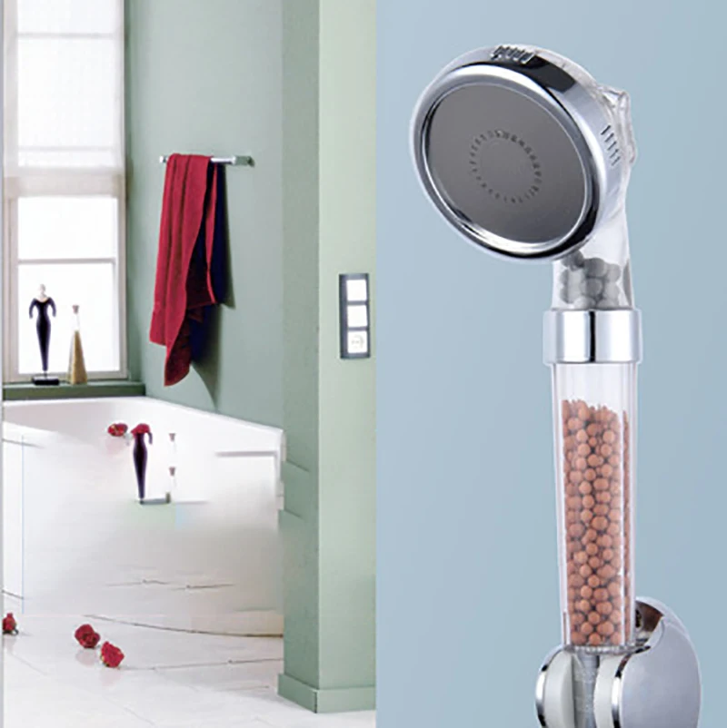

Three Levels Adjustable Shower head Powerful And Large Water Filtration Pressurized Bathing Hand-held Shower Head