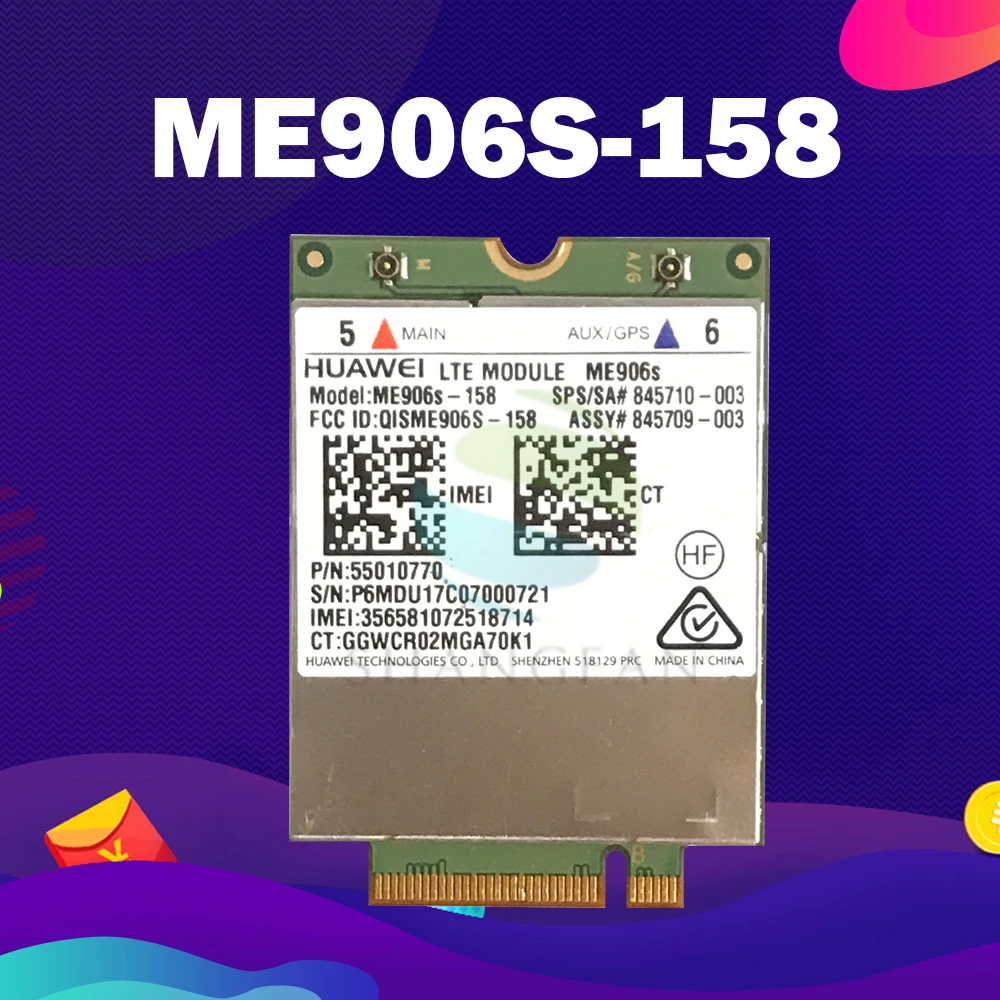 

Для Huawei мобильного широкополосного доступа карт для струйного принтера HP LT4132 LTE к оператору сотовой связи HSPA + 4G модуль Huawei ME906S ME906S-158 845710-001 ...