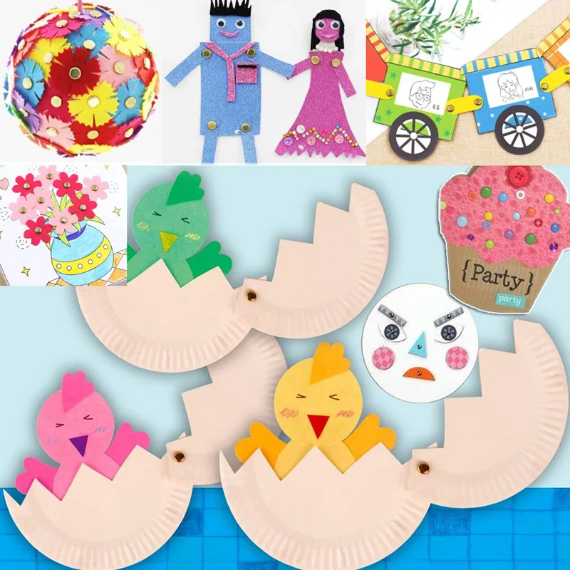 Ассорти цветов штифтики для скрапбукинга украшение Brads Мини Металл бронза сделай