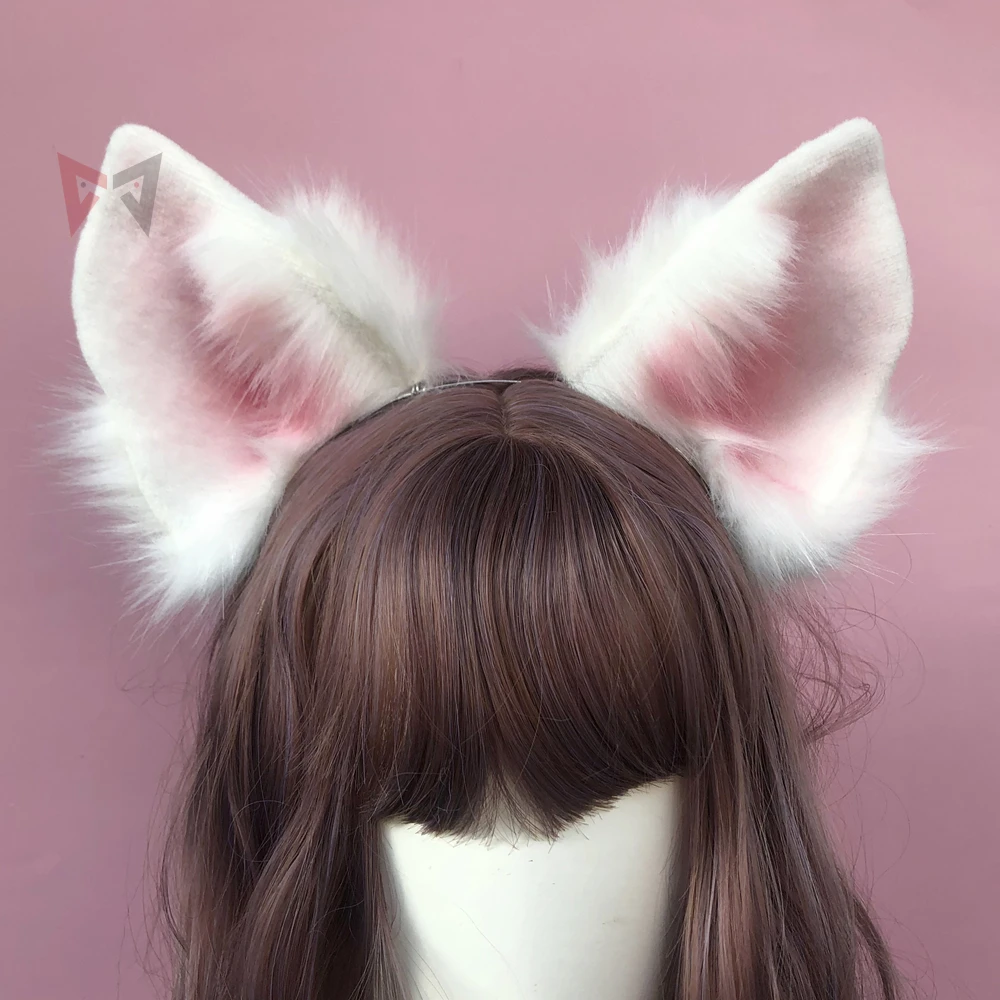 

New Handmade Work Ak Dog Ears Hair Hoop Christmas Cosplay Party Fold Style Hairbands Headband Headwear Accessories