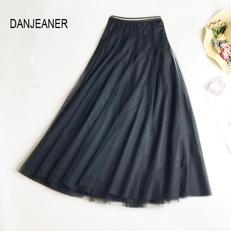 

Юбка длинная из тюля, черная, серая, трапециевидная, эластичная, с высокой талией, миди юбка куртка