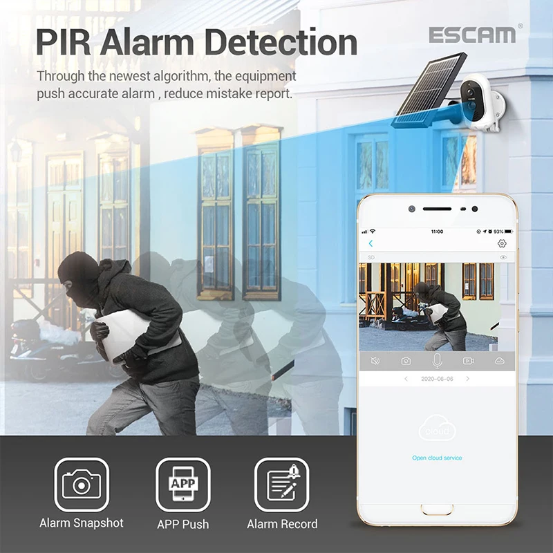 

Full HD1080P 6000mAh IP65 PIR WIFI IP