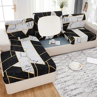 home printed sofa cover chaise longue seat cushion cover for living room furniture protector black white geometric pattern
