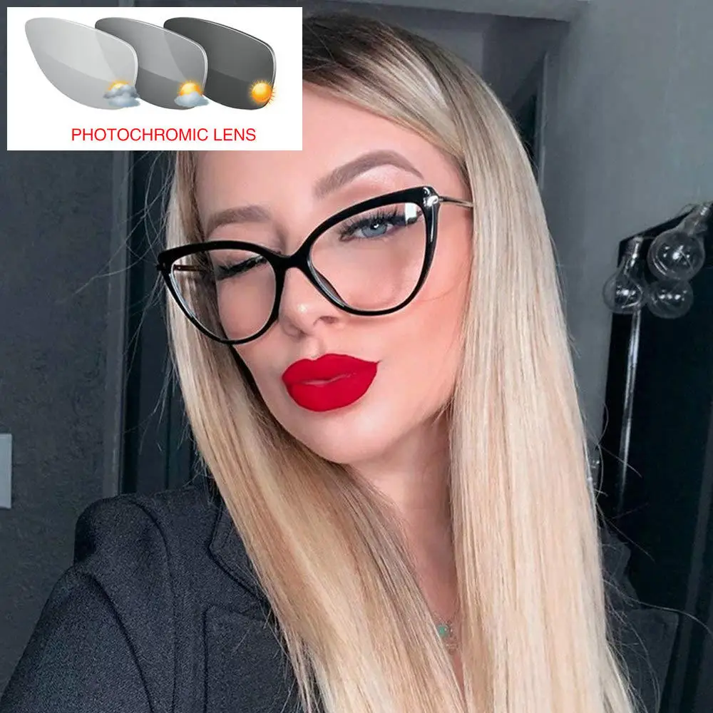 Женские солнцезащитные очки MINCL TR90 квадратная оправа фотохромные линзы для