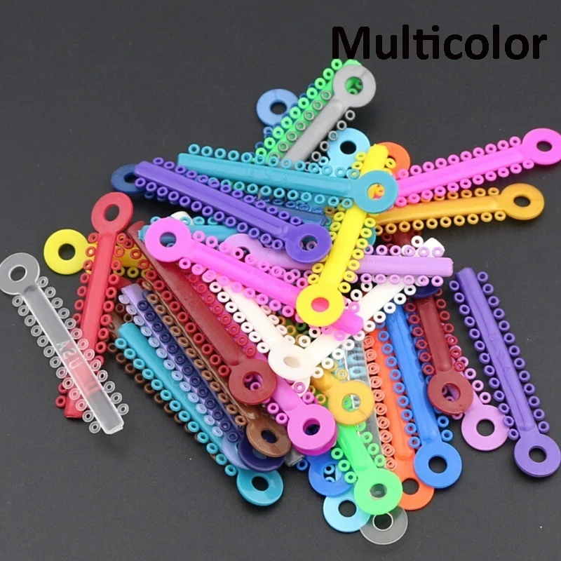 10 шт. зубные резинки для ортодонтиков эластичные многоцветные одноразовые