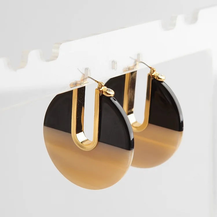 Европейские и американские модные ювелирные изделия цветные круглые серьги из