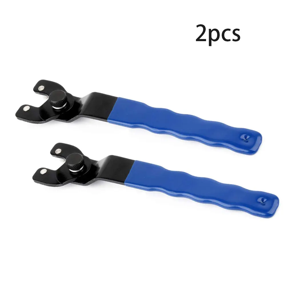 

2PCS Grinder Adjustable Spanner Angle Grinder Spanner Pin Wrench Spanner Lock-nut Grinder Wrench Blue Wrenches Repair Tool