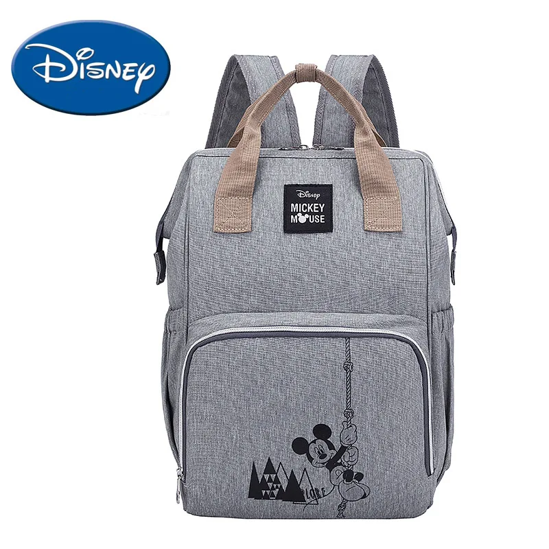 Grey Модная сумка для подгузников для мам disney, большая емкость, детские сумки для путешествий, сумка для кормления или сумка для подгузников для ухода за ребенком - Цвет: Grey