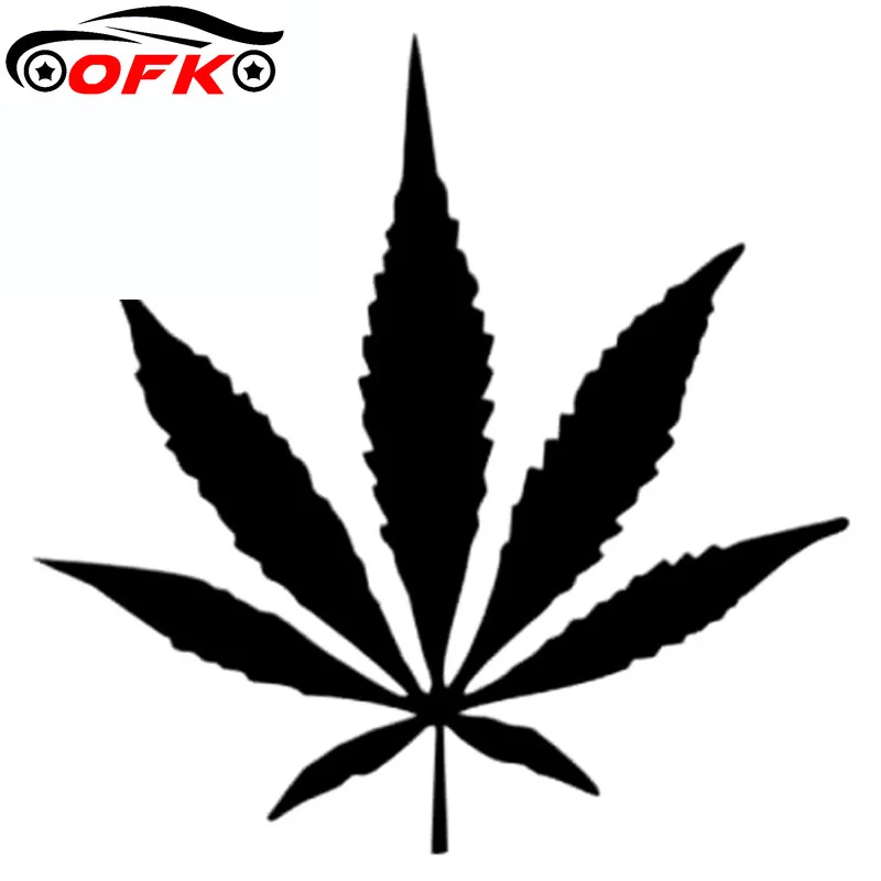 

Weed Leaf High Quality Fashion Creative Car Decoration Applique Personality Pvc Waterproof Applique Black/white, 14cm*14cm