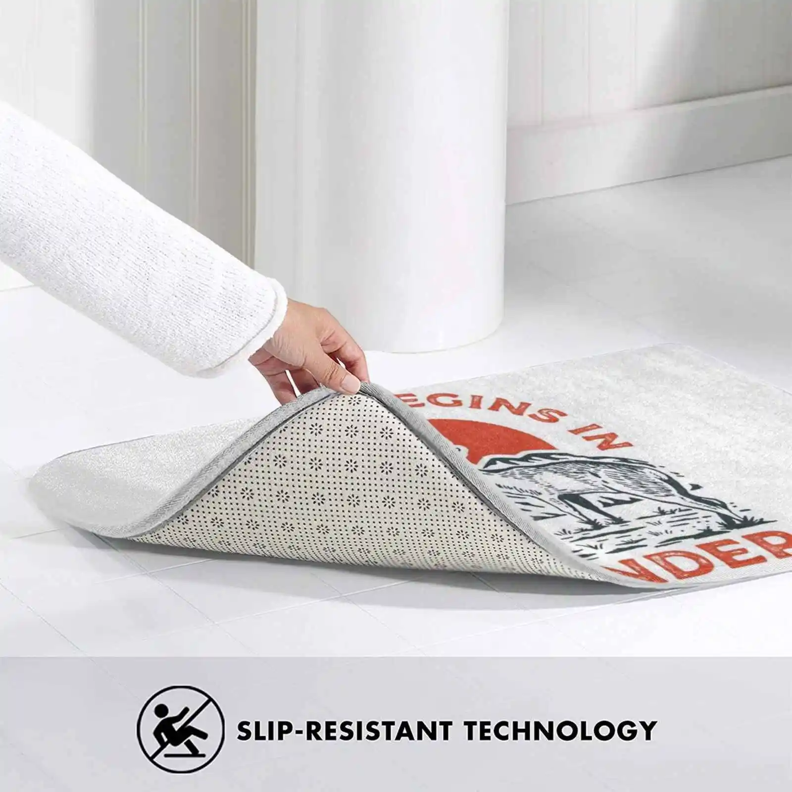 Wısdom ниспадающий в волшебном мягком доме Противоскользящий коврик ковер