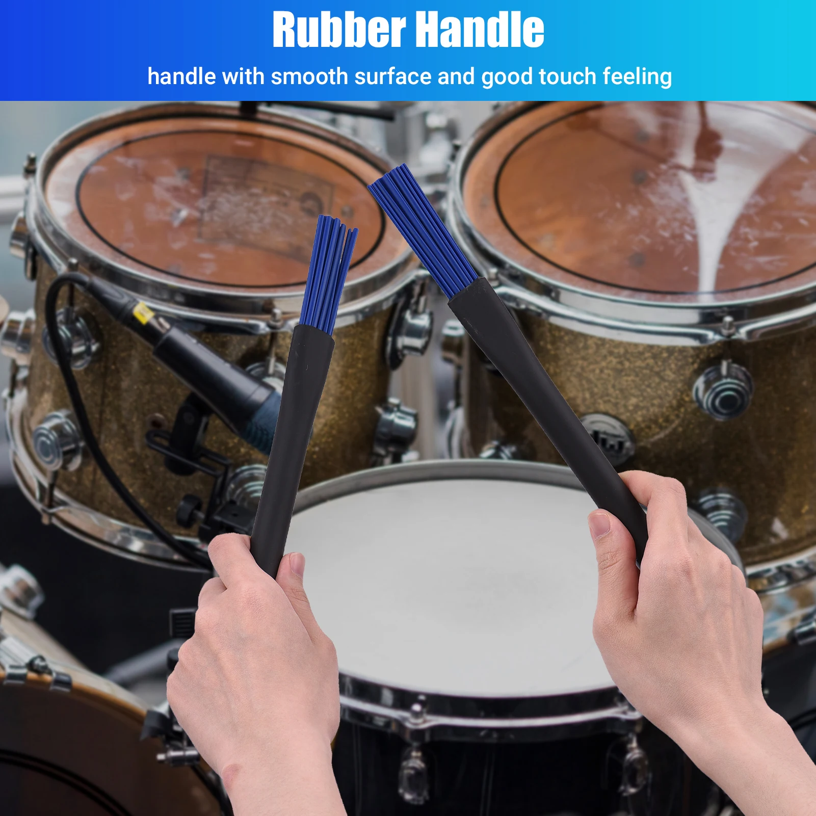 Muslady 2 шт. барабанные палочки барабан кисти 1 пара Выдвижной для Drumset джазовая