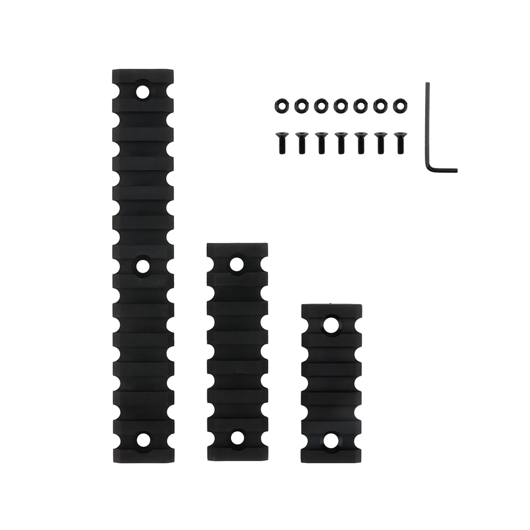 

3pcsTactical 5/713 Slots M-Lok Rail Mount Aluminum 20mm Picatinny Rail Sections for Mlok Handguard AR15 Rifle Scope Mount Base